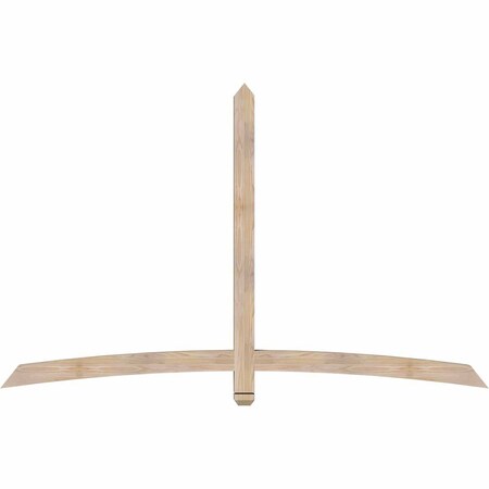 Ekena Millwork Bellingham Smooth Timber Gable Bracket, Douglas Fir, 84"W x 53"H x 3 1/2"D x 3 1/2"F, 15/12 Pitch GBW084X53X0404BEL00SDF